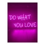 Dekoraven Do What You Love Neon Led Duvar Aydınlatması Neon Yazı Tabela, dopinkravenneon