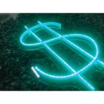 Dekoraven Dolarlogo Neon LED Tabela Duvar Dekoru - 40 cm - Turkuaz