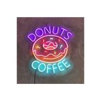dekoraven Donut & Coffee Kafe Neon Led Tabela, donutrav1