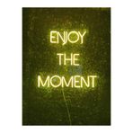 dekoraven Enjoy The Moment Neon Led Tabela Sarı, enjoyss