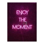 Dekoraven Enjoy The Moment Yazılı Neon Led Tabela Dekoratif Aydınlatma(50X50Cm), enjoysravpik