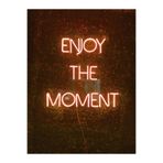 Dekoraven Enjoy The Moment Yazılı Neon Led Tabela Dekoratif Aydınlatma(50X50Cm), enjoysravtun