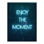 Dekoraven Enjoy The Moment Yazılı Neon Led Tabela Dekoratif Aydınlatma(50X50Cm), enjoysravturk