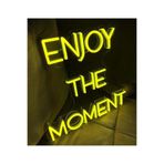 dekoraven Enjoy The Yazı Neon Led Tabela Dekoratif Aydınlatma Kafe Dekor 50X50Cm, moment