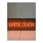 Dekoraven Game Over Gamer Neon Led Tabela Dekoratif Aydınlatma, goneonturun