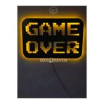 dekoraven Game Over Led Işıklı Tablo Amber Sarısı 55x35 cm, goodekoraven