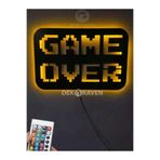 dekoraven Game Over RGB Işıklı Kumandalı Tablo 55x35 cm, gorgb