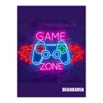 Dekoraven Game Zone Neon Tabela Dekoratif Aydınlatma - Gamer Room, gamezone2raven80