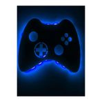 dekoraven Gamepad Dekoratif Led Işıklı Ahşap Tablo Mavi 55x40 cm, gameped