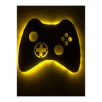 dekoraven Gamepad Led Işıklı Tablo Sarı 55x40 cm, gameped