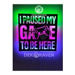dekoraven Gamer Led Işıklı Ahşap Tablo ıpause