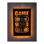 Dekoraven Gamer Led Işıklı Tablo, gameonsarı