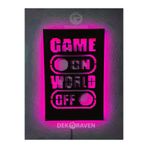Dekoraven Gamer Rgb Işıklı Kumandalı Tablo, gameonpink