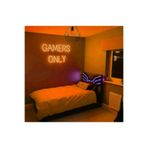 Dekoraven Gamers Only Gamer Neon Oyuncu Odası Dekor Neon Tabela(80X40Cm), gmravaenturun