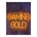 dekoraven Gaming Gold Gamer Neon Led Tabela Dekoratif Aydınlatma 70x50 Cm Turuncu, gaminggold