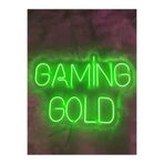 dekoraven Gaming Gold Gamer Neon Led Tabela Dekoratif Aydınlatma 70x50 Cm Yeşil, gaminggold