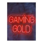 dekoraven Gaming Gold Gamer Neon Led Tabela Dekoratif Aydınlatma 70X50Cm Kırmızı, gaminggold