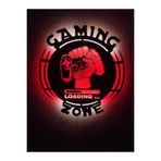 dekoraven Gaming Zone Led Işıklı Tablo kırmızı-beyaz