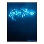 dekoraven Girl Boss Neon Tabela Led Dekoratif Duvar Aydınlatması 60X25Cm Turkuaz, girlboss1