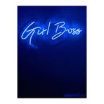 dekoraven Girl Boss Neon Tabela Led Dekoratif Duvar Aydınlatması Mavi 60X25Cm, girlboss1