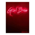 dekoraven Girl Boss Neon Tabela Neon Yazı Led Dekoratif Duvar Aydınlatması Neon Duvar Dekorasyonu 60X25Cm, girlboss1