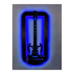 dekoraven Gitar Led Işıklı Ahşap Dekoratif Tablo mavi