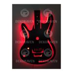 dekoraven Gitar Led Işıklı Tablo Duvar Dekorasyon Ürünü Kırmızı 55x40 cm, gitar11