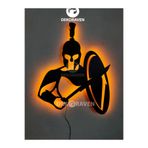 dekoraven Gladyatör Led Işıklı Tablo amber