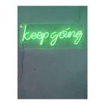 dekoraven Going Neon Led Duvar Yazısı Dekoratif Işıklı Gece Lambası Duvar Süsü Yeşil 55x20 cm, keep
