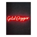 Dekoraven Gold Digger Neon Led Tabela Dekoratif Aydınlatma, goldred1