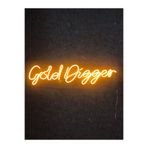 Dekoraven Gold Digger Neon Led Tabela Dekoratif Aydınlatma, goldsar1
