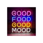 dekoraven Good Food Good Mood Neon Led Tabela, goodfood