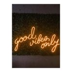 dekoraven Good Vibes Only Neon Led Tabela Dekoratif Aydınlatma 80x45 Cm Turuncu, goodvibs45