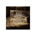 dekoraven Göz Eye Neon Led Dekoratif Duvar Yazısı Tabelası Aydınlatması Gece Lambası Sarı 40x40 cm, SMC-1025