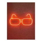 dekoraven Gözlük Neon Led Tabela Vintage Turuncu, gözlüknmoen1