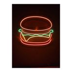 Dekoraven Hamburger Neon Led Burger Tabela Neon Duvar Dekorasyonu