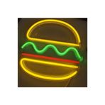 dekoraven Hamburger Neon Tabela Dekoratif Aydınlatma, hman