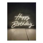 dekoraven Happy Birthday Doğum Günü Neon Yazı Dekoratif Işık Organizasyon Arka Plan Aydınlatma 45 x 25 Cm
