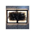 Dekoraven Hayat Ağacı Ledli Duvar Süsü Mdf Tablo Duvar Aksesuarı Ahşap Tablo, 58012341460037