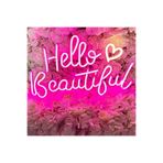 dekoraven Hello Beautiful Neon Tabela Pembe Dekoratif Aydınlatma 42x26 cm, beatful