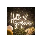 dekoraven Hello Gorgeous Neon Tabela Dekoratif Aydınlatma Gün Işığı 50x36 cm, TYC00606923461