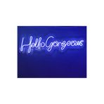 Dekoraven Hello Gorgeous Neon Tabela Yazı Neon Led Dekoratif Duvar Aydınlatması Neon Duvar Dekorasyonu, hellmavraven1