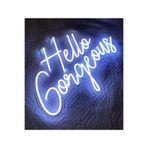 dekoraven Hello Gorgeous Yazılı Neon Led Tabela Dekoratif Aydınlatma 80x50 cm, hellogorta