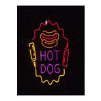 dekoraven Hot Dog Sosisli Neon Led Tabela Dekoratif aydınlatma(80x50cm)