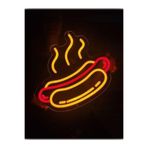 Dekoraven Hot Dog Sosisli Neon Tabela Fast Food Neon Led Aydinlatma
