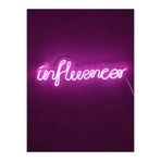 Dekoraven Influencer Dekoratif Led Duvar Aydınlatması Neon Led Yazı Tabela, infpinkravenneon