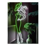 Dekoraven Kadın Manken Moda Neon Tabela Dekoratif Aydınlatma(80X40Cm), mankenravyeş