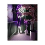 dekoraven Kadın Moda Neon Tabela Dekoratif Aydınlatma 80X40Cm Mor, manken