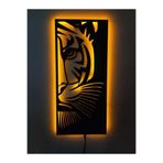 dekoraven Kaplan Işıklı Tablo 50x25 cm Ledli Duvar Dekorasyon Tablosu, kaplannew