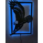 dekoraven Kartal Led Işıklı Tablo mavi
